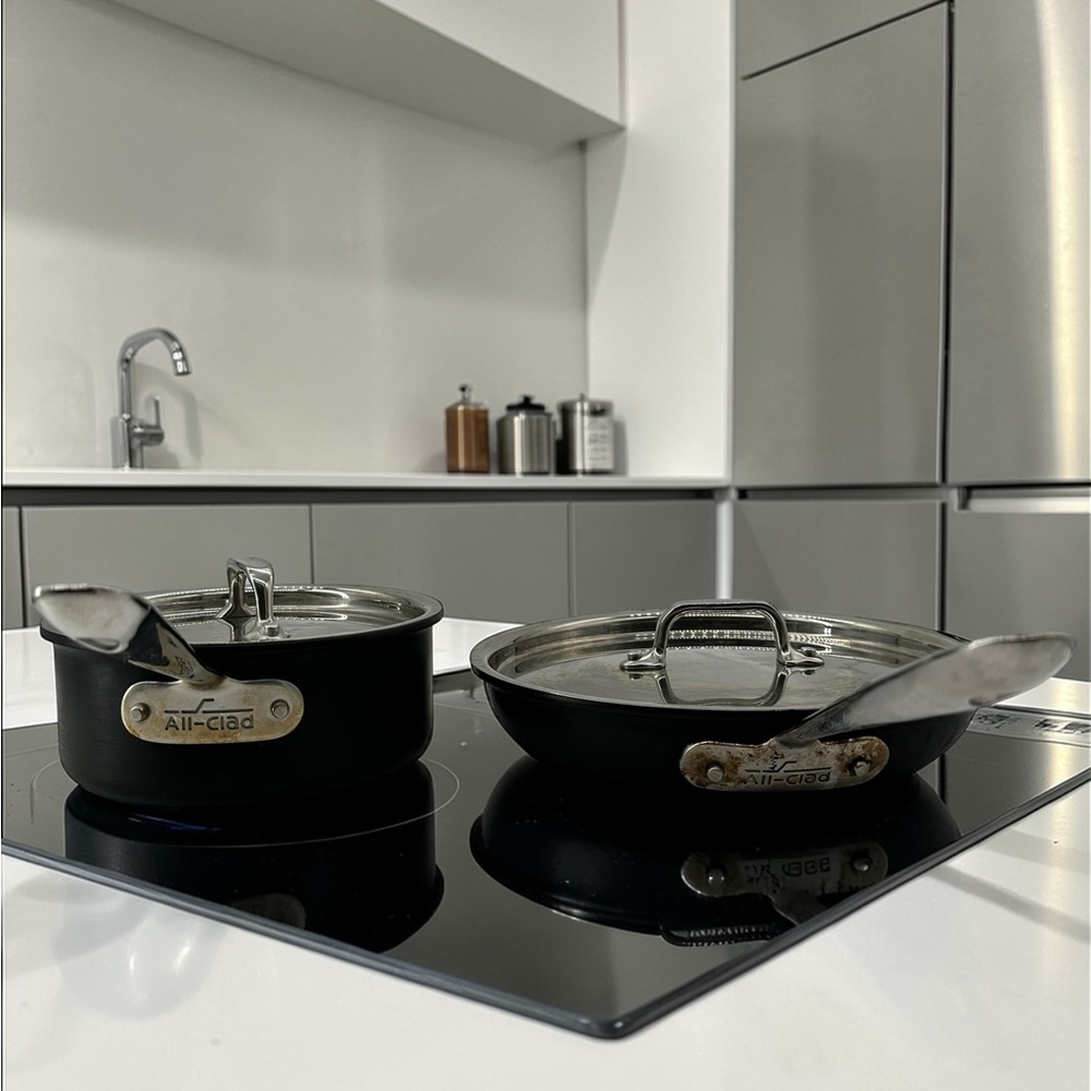 All-Clad Induction-Ready Nonstick Set - 2qt Saucepan & 10" Pan with Lids